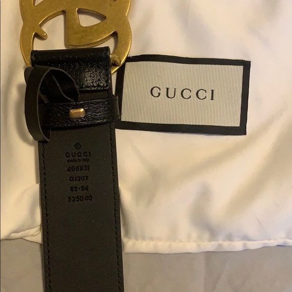 Gucci Belt w. GOLD BUCKLE - Picture 3 of 4